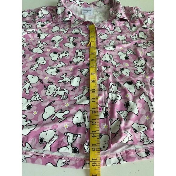 Peanuts SNOOPY Pink Women’s Sz S Pajama PJ Set Pants Long Sleeve Soft Daisies - Picture 6 of 10